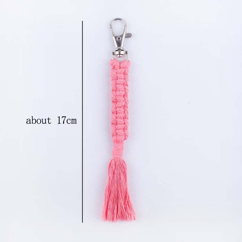 Wholesale Hand Woven Cotton Lanyard Keychain
